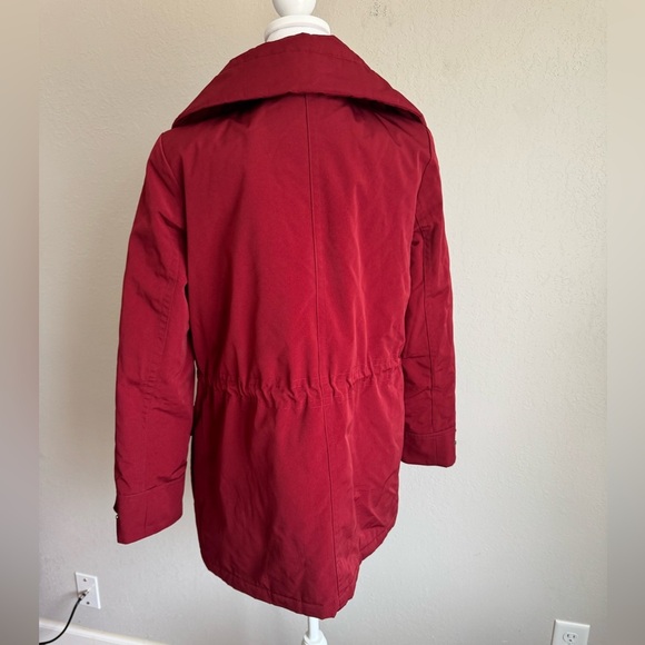 London Fog Red Zip and Button Parka Coat Womens S Winter Gorpcore Outdoor - Picture 7 of 8